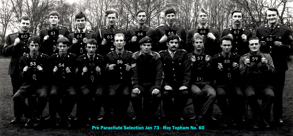 Roy Topham P company (No 60) Jan 1973